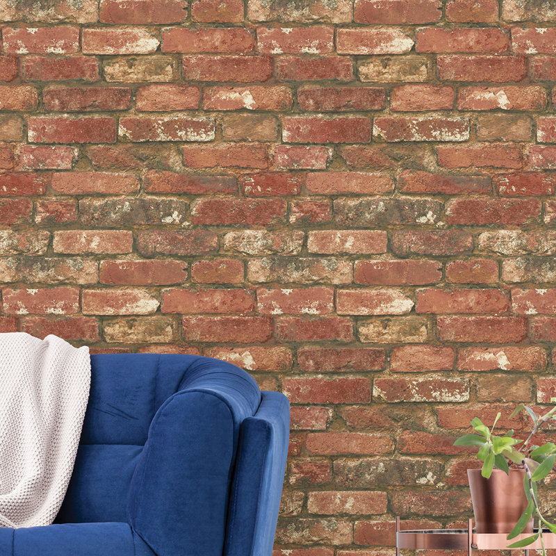 Williston West Stockbridge Peel and Stick 18' x 20.5" Brick Roll